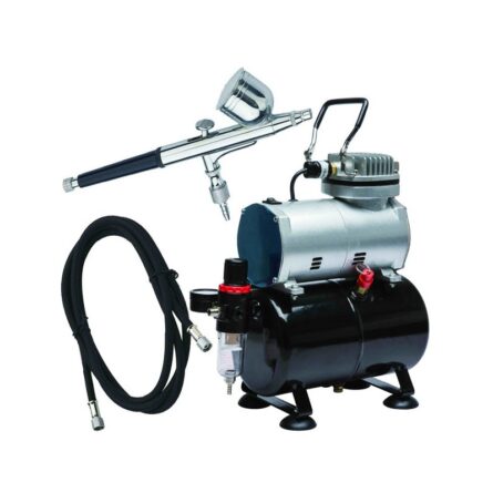 Kit aerografía con calderín y aerógrafo