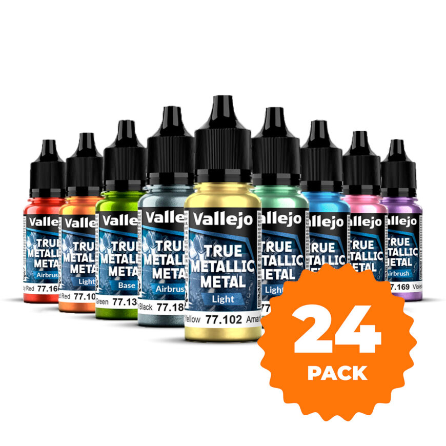 Pack 24 True Metallic Metal Vallejo mit Rabatt