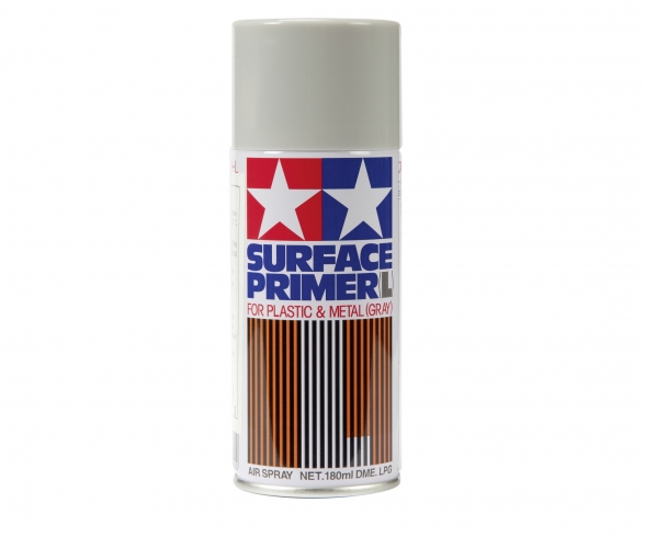Tamiya Surface Primer L Gris (87042) – Imprimación en spray 180 ml